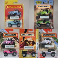 Matchbox '60 jeep wrangler 4x4 mbx mountain cj-7 mbx off-road cool mud pink ready for action desert 