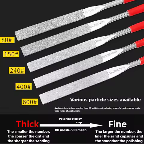 Premium Alloy Files, Diamond Composite Files, Files of Various Shapes,The Size Is 3*140mm
