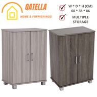 Qatella EVERETT 4 feet storage cabinet with adjustable shelves/ shoe cabinet/ almari ikea/ kasut kab