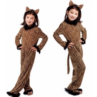Halloween Cosplay Costume Animal Performance Costume Children Cheetah Costume Role Playing Suit