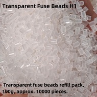 Fuse Beads Refill Pack H7 Black H2 White H1 Clear 2.6mm Melting Beads Around 10000pcs 100g DIY Pixel
