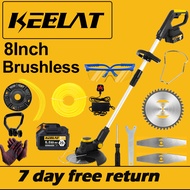 KEELAT Cordless Brushless Mesin Rumput Bateri 1800W 8 Inch home Electric Grass Trimmer Grass Cutter 