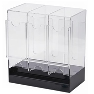 [p6yg]Booster Pack Case 3-Slot Acrylic Card Dispenser Storage Acrylic Organizer for Workplace Tradin
