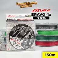 Asuka Bravo 4x Casting Line 150m Pro Series PE Braided Tali Benang 4 sulam Fishing Line | Full Range