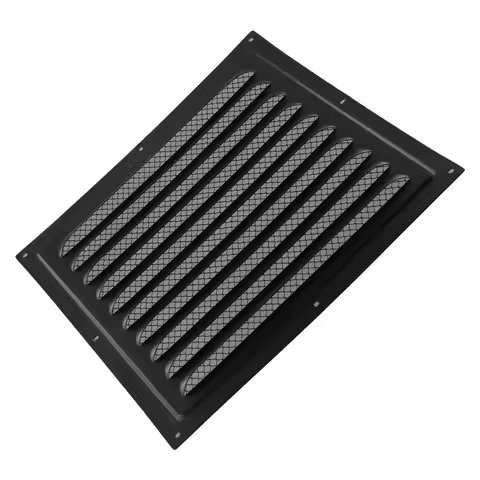 Black Square Vent Cover Sturdy Grille Air Outlet Easy Installation Protection For HVAC Systems Relia
