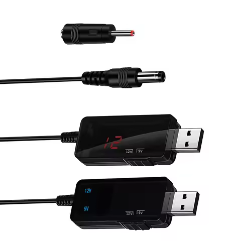 USB Boost Converter DC 5V to 9V 12V USB Step-up Converter Cable + 3.5x1.35mm Connecter For Power Sup