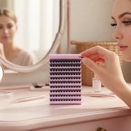 Professional 120-Pack D-Roll Lash Clusters 8-16mm, Reusable False Eyelashes in Box  120 Keping Bulu 