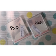 Opp plastic 8x8 / 9x9 / 11x11/7x7 thick 03 / plastic glue adhesive invitation accessories