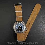 WMNP nato Strong Buckle Watch Strap, Ribbed Nato Strap premium brown