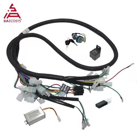SiAECOSYS Vehicle Wiring Harness for Fardriver Hall/Encoder Controller Electric Bike Controller and 