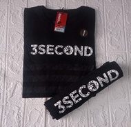 Kaos Pria / Kaos Premium HDC Sablon Timbul - 3SECOND