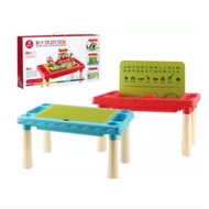 1 Set Meja Permainan DIY Kanak-Kanak Meja Permainan Lego DIY Budak Meja Membina Permainan Lego Perma