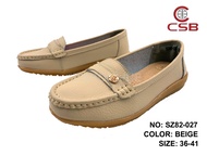 CSB รองเท้าแฟชั่นสตรีหนังแท้ SZ82-027 ไซส์ปกติ รองเท้าแฟชั่น Moccasin ทำจากหนังแท้ ไซส์ปกติ