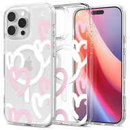 SPIGEN เคสสำหรับ รุ่น iPhone 16 [Ultra Hybrid MagFit Hearts] Dual Layer Case with Embedded Magnet fo