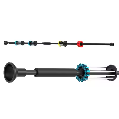 40 Cal Blowgun for Adults Blow Dart Gun for Hunting Ergonomic Grip Reusable Darts Fiber Optic Sight 