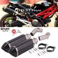 Motorcycle Exhaust System Modified Escape Kit Double row Middle Link Pipe Muffler For DUCATI 696 Monster 696 695 796 795