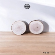 Wooden Coaster 9-10 cm Natural natural Wood Coaster Wood Slices Wooden Coaster/ Wooden Coaster/ Roun