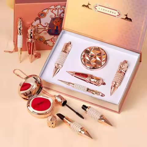 NEW Cosmetic Makeup Set Air Cushion Finishing Powder Face Powder Pearly Lustre Eyeliner Non-Stick Cu