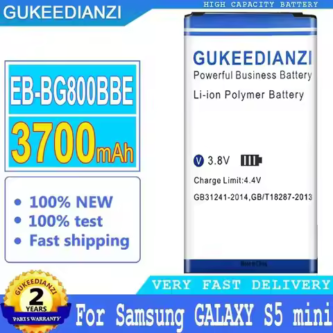 Mobile Phone Battery EB-BG800BBE 3700mAh For Samsung Galaxy S5 Mini SM-G800F SM-G800H SM-G800R4 SM-G