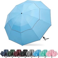 G4Free 62 Inch Golf Umbrella Large Windproof Reverse Compact Travel Rain Umbrella 10 Ribs Double Can