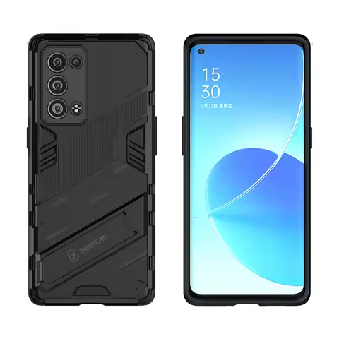 Shockproof Hard Case for OPPO Reno 6 Pro Plus Reno6 Z 5G Reno 6Z Punk Style Back Cover Casing with K