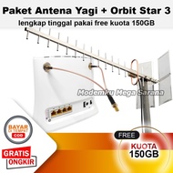 Peri Paket Antena Yagi Extreme 3 + Home Router Telkomsel Orbit Star 3