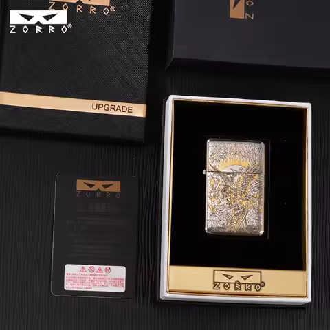 Z790 ZORRO 3rd Generation Brass Carving Phoenix Nirvana Retro Windproof Lighter High-end Classic Ret