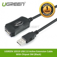 UGREEN 10319 USB 2.0 Active Extension Cable With Chipset 5M (Black)