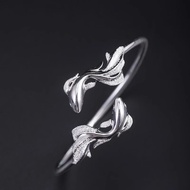 Craftsman Silver Bracelet Original S990 Sterling Silver Mermaid Bracelet Open Pure Silver Bracelet B