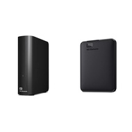 WD 12TB WD Elements Desktop Hard Drive, USB 3.0 - WDBWLG0120HBK-NESN & 2TB WD Elements Portable Exte