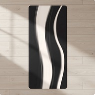 Marbled Exercise Mat Mat Rectangular Exercise Mat Mat with Strap Fitness Gear Cushioned Support Exer