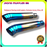 Tailpipe knalpot mobil js racing blue gold mobil pajero fortiner inovahilux panther dll
