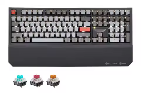 HEXGEARS X5 Mechanical Keyboard With Hand Rest 108 Keys PBT Keycap Kailh Upgrade BOX Switch USB /2.4