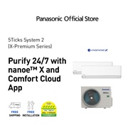 Panasonic X-Premium R32 System 2 Aircon with nanoe™ X Residential Smart Air-conditioner, Air-conditi