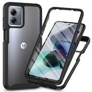 Protect The Screen Saver 2-in-1 360° Totally Protection For Motorola Moto G14 Transparent Shockproof Phone Case Cover Casing