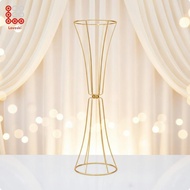 Lovoski Trumpet Flower Stand Open-Frame Geometric Flower Stand Freestanding Floral Riser for Wedding