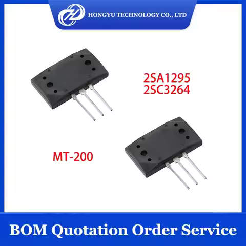 2 Pcs /2 Pairs 2SA1295 2SC3264 A1295 C3264 1295 3264 TRANS PNP 230V 17A MT-200 TRANS NPN 230V 17A MT