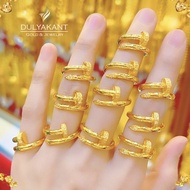 แหวนตะปู แหวนทอง ประดับ เพชร cz หนัก 2 สลึง ฟรีไซส์ แหวนทองฝังเพชร แหวน พลอย ทอง แหวนเพชร แหวนพลอย