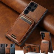 Luxury Multifunctional Magnetic Leather Phone Case For Samsung Galaxy S24 S23 S22 Ultra Plus S21 A53