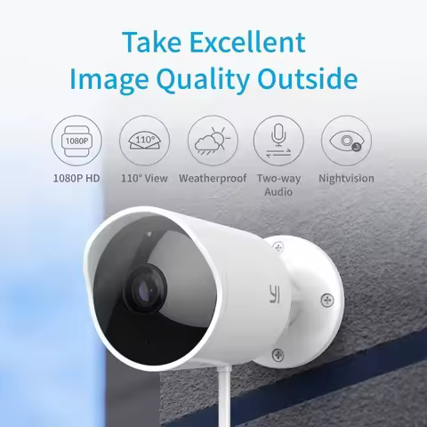 YI Dome 1080p HD Camera CCTV IP 360° Detection Wifi Wireless Night Vision IR Two-Way Audio Security 