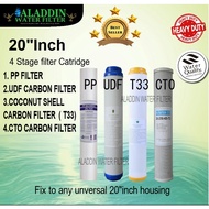 20" inch Water Filter Replacement Catridge/ PP, UDF ,COCONUT SHELL CARBON (T33) ,CTO FILTER