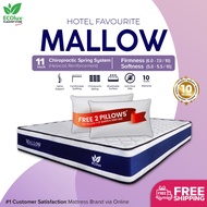 FREE SHIPPING Ecolux Mallow 11inch Hotel Grade Chiropractic Spring Mattress/Tilam - Queen/King/Single/Super Single