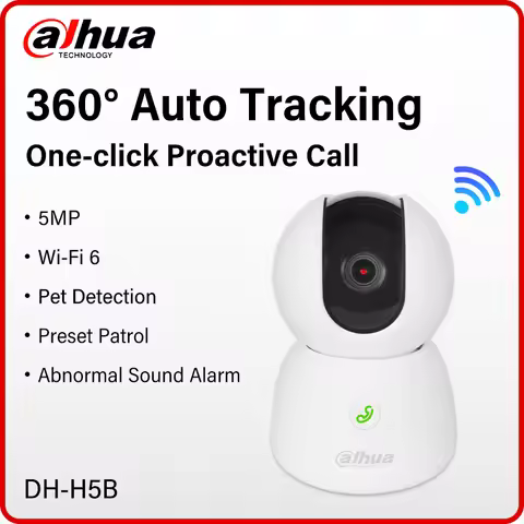 Dahua 5MP Wifi Indoor Camera Smart Home Auto Tracking Abnormal Sound Alarm Camera 3K Night Vision On