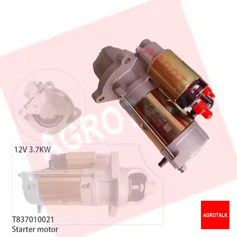 Starter motor 12V 3.7KW / 10 teeth for Foton Lovol 1004-4TH, parts number: T837010021 ( can replace 