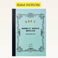 Life Noble Note 8mm Ruled Notebook 100 Sheets A4 B5 B6