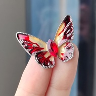 Brooch Female Oil Drip Butterfly Brooch Retro Chinese Style Cicada Wing Simple Fashion Shirt Collar 