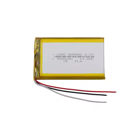 3.7V 4000mAh 14.8Wh NTC 3-Wires Thermistor Li Lithium Battery 805080 Lipo For GSP DashCam e-book Blu