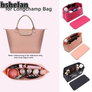 HSHELAN 1Pcs Insert Bag, Multi-Pocket with Bottom Linner Bag, Durable Felt Travel Storage Bags Bag Organizer for Longchamp Bag