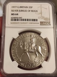 1977年英國英女皇紀念幣25P
