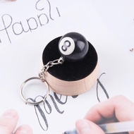 Billiard 8-Ball Keychain 8 Ball Gantungan Konci Bola Biliar Hadiah Billiard Bilyard Nomor 8